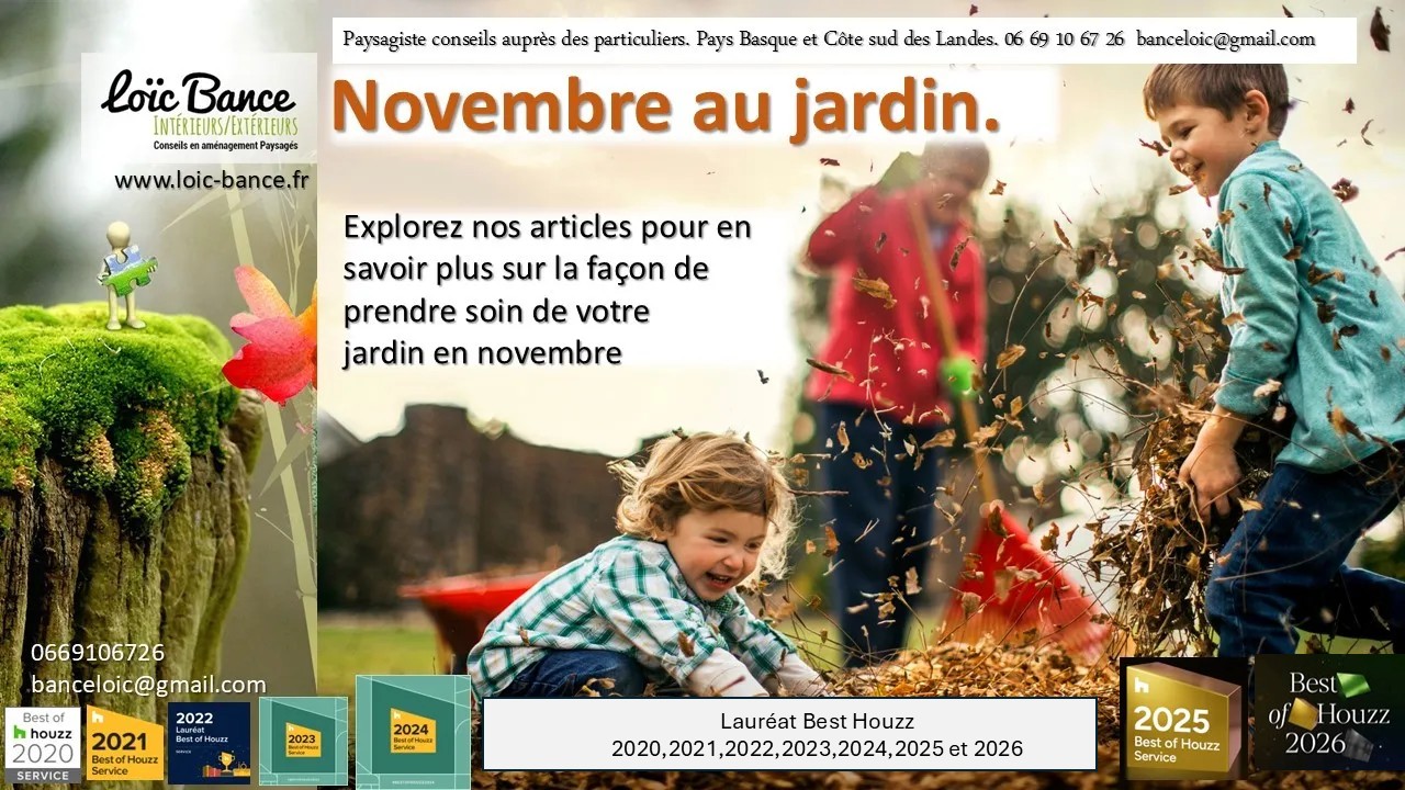 Arbonne Paysages Novembre au jardin d'ornement, potager et fruitier