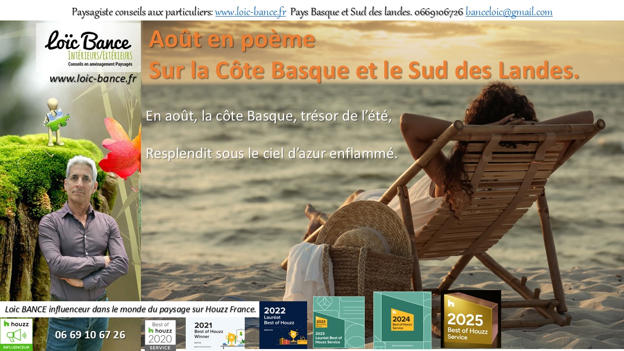 Arbonne paysages Le mois d'ao�t en po�me sur la cote Basque et Landaise.