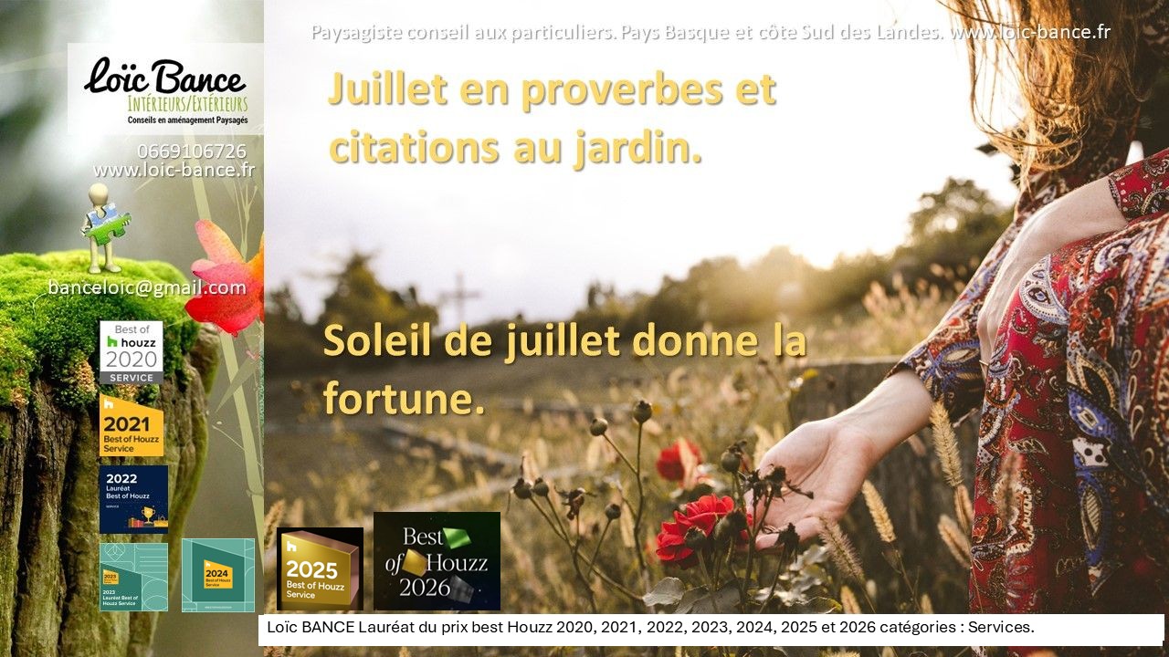 Arbonne paysage Juillet en proverbes.