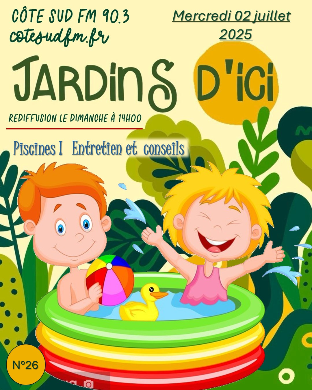 Piscines Landes; Piscines Pays basque; Crations piscines; Entretien piscines; Radio d'ici; jardins; Cote Sud FM; Loc BANCE; Concepteur de jardins; Paysagiste conseils; Ahetze; Anglet; Arbonne; 
